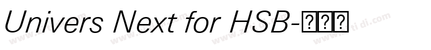 Univers Next for HSB字体转换